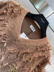 Celine V-neck sweater made of seamless cashmere in brown - 2