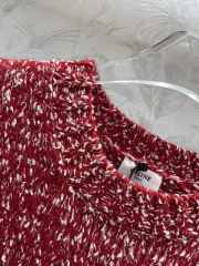 Celine Triomphe tank top in wool fabric in red - 5