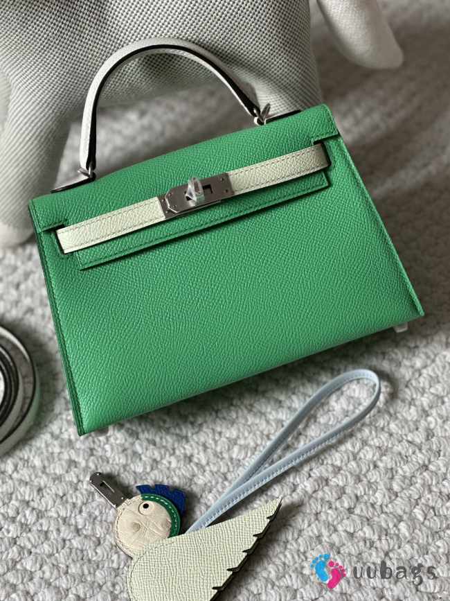 Hermes Mini Kelly Bag In Green 20cm - 1