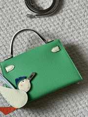 Hermes Mini Kelly Bag In Green 20cm - 5