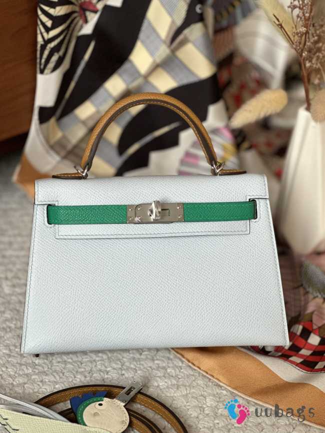 Hermes Mini Kelly Bag In Light Blue 20cm - 1