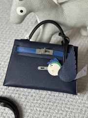 Hermes Mini Kelly Bag In Black 20cm - 3