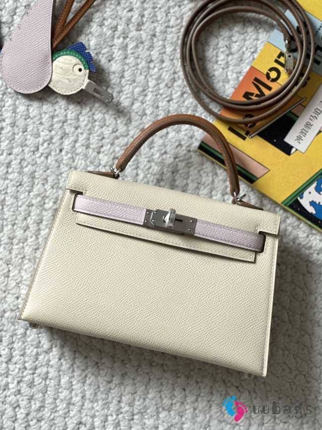 Hermes Mini Kelly Bag In White 20cm - 1