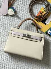 Hermes Mini Kelly Bag In White 20cm - 1