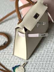 Hermes Mini Kelly Bag In White 20cm - 6