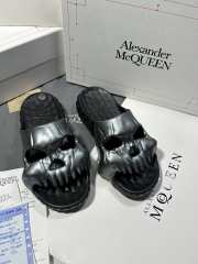 Alexander Mcqueen slide in silver/ black - 1