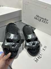 Alexander Mcqueen slide in silver/ black - 4