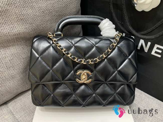 Chanel top handle flap bag AS4544 in black 18x25x8cm - 1