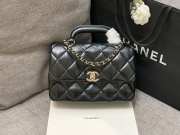 Chanel top handle flap bag AS4544 in black 18x25x8cm - 3