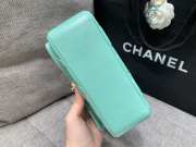 Chanel top handle flap bag AS4543 in green 14x20x7cm - 2