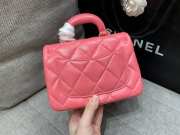 Chanel top handle flap bag AS4543 in pink 14x20x7cm - 4