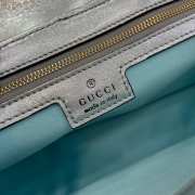 Gucci Marmont bag in blue iridescent quilted chevron leather 26x15x7cm - 6