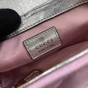 Gucci Marmont bag in pink iridescent quilted chevron leather 10x16.5x4.5cm - 5