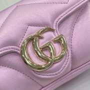 Gucci Marmont bag in pink iridescent quilted chevron leather 10x16.5x4.5cm - 2