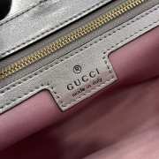 Gucci Marmont bag in pink iridescent quilted chevron leather 26x15x7cm - 5