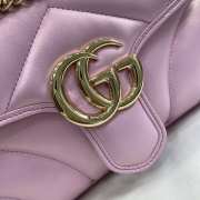 Gucci Marmont bag in pink iridescent quilted chevron leather 26x15x7cm - 6