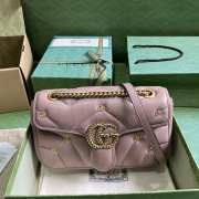 Gucci 443497 Marmont shoulder bag in pink Matelassé leather 26x15x7cm - 1