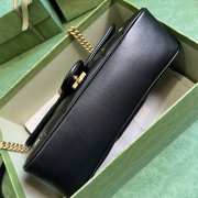 Gucci 443497 Marmont shoulder bag in black Matelassé leather 26x15x7cm - 6