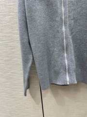 Dior Oblique Reversible Zipped Cardigan With Hood Grey - 6