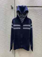 Dior Oblique Reversible Zipped Cardigan With Hood Blue - 4