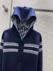 Dior Oblique Reversible Zipped Cardigan With Hood Blue - 3