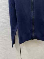 Dior Oblique Reversible Zipped Cardigan With Hood Blue - 2