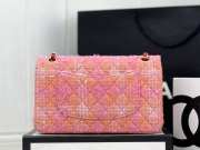 Chanel tweed flap bag in pink 25cm - 5