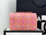 Chanel tweed flap bag in pink 20cm - 5