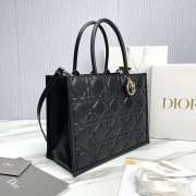 Dior Book Tote Bag Black Macrocannage Calfskin 36.5x28x17.5cm - 5