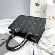 Dior Book Tote Bag Black Macrocannage Calfskin 36.5x28x17.5cm - 2