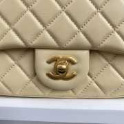 Chanel mini size foldable bag in yellow with gold buckle 13x18x7cm - 2