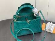 Louis Vuitton N93256 Capucines Bag with Gold Hardware In Canard Green 27x18x9cm - 3