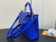 Louis Vuitton N95889 Capucines Bag with Gold Hardware In Blue Santorin 27x18x9cm - 6