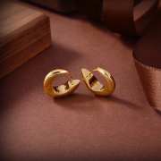 Bottega Veneta Gold Diamond Earrings  - 1