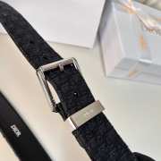 Dior Men's Oblique Jacquard Canvas Black Belt 01 3.5cm - 5