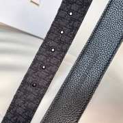 Dior Men's Oblique Jacquard Canvas Black Belt 01 3.5cm - 2