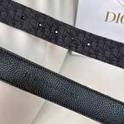 Dior Men's Oblique Jacquard Canvas Black Belt 02 3.5cm - 3