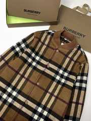 Burberry Check Wool Blend Bomber JacketPrice In Dark Birch Brown - 4