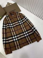 Burberry Check Wool Blend Bomber JacketPrice In Dark Birch Brown - 2