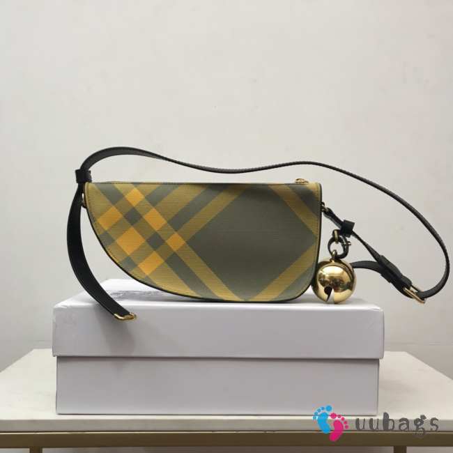 Burberry Mini Shield Sling Bag In Hunter 26x5.5x13.5cm - 1