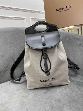 Burberry Grey Horseferry Print Pocket Backpack 30x14x38cm