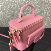 Valentino Garavani Locò mini handbag in calfskin leather in pink 16.5x10x7.5cm - 2