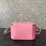 Valentino Garavani Locò mini handbag in calfskin leather in pink 16.5x10x7.5cm - 4