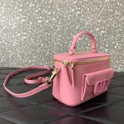 Valentino Garavani Locò mini handbag in calfskin leather in pink 16.5x10x7.5cm - 6