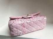 Chanel flap bag tweed in pink with gold hardware 20x12x7cm - 2