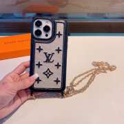 Louis Vuitton phone case with gold strap - 3