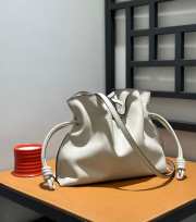 Loewe Flamenco clutch in white nappa calfskin 23.9x18x9cm - 6