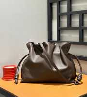 Loewe Flamenco clutch in chocolate nappa calfskin 23.9x18x9cm - 2