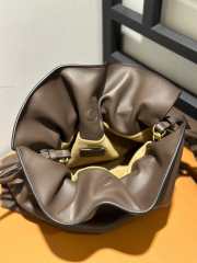 Loewe Flamenco clutch in chocolate nappa calfskin 23.9x18x9cm - 5