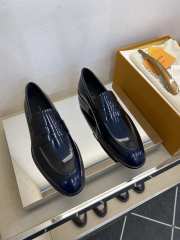 Louis Vuitton Men's Flex Loafers In Navy Blue Glossy Leather - 1